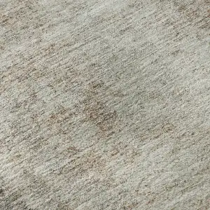 Photo of Taupe And Ivory Abstract Washable Area Rug With UV Protection