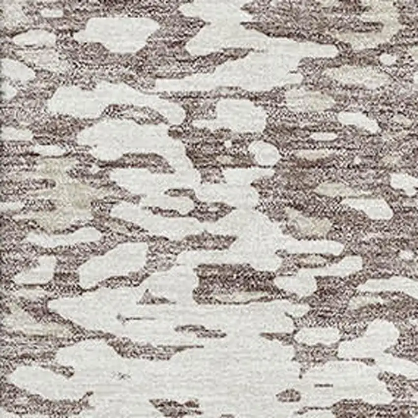 Taupe And Ivory Abstract Washable Area Rug With UV Protection Photo 2
