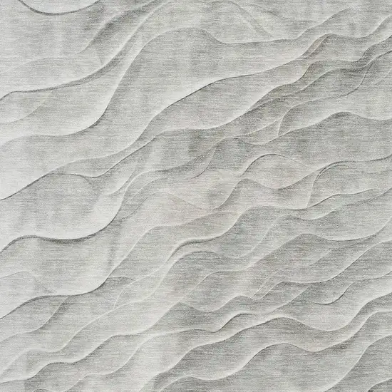 Taupe And Ivory Abstract Washable Area Rug With UV Protection Photo 2