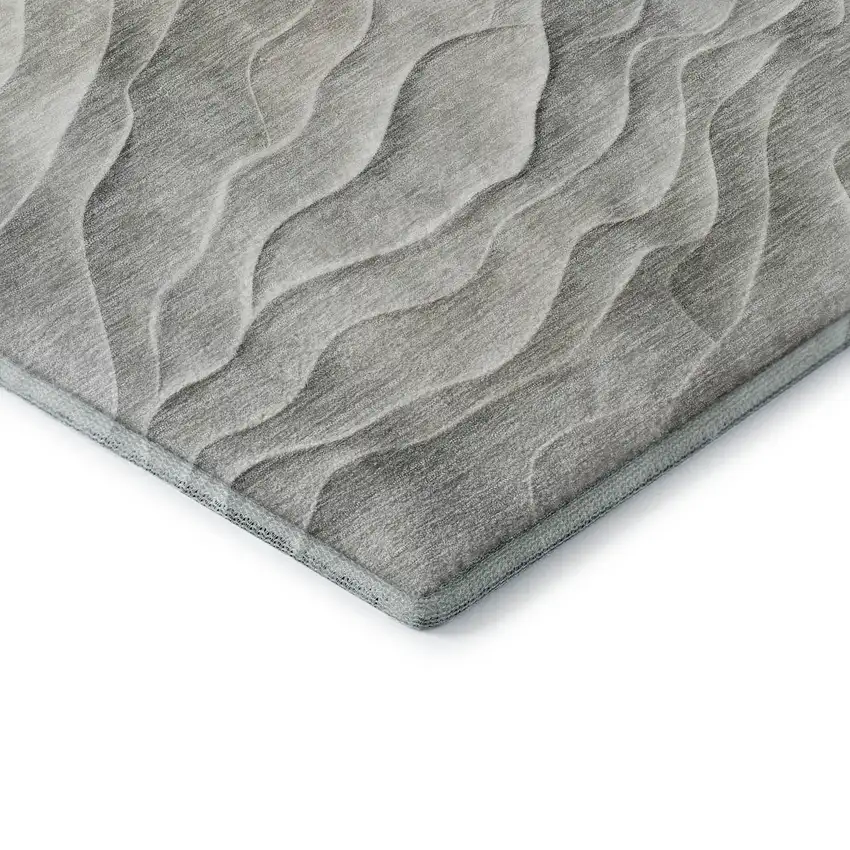 Taupe And Ivory Abstract Washable Area Rug With UV Protection Photo 7