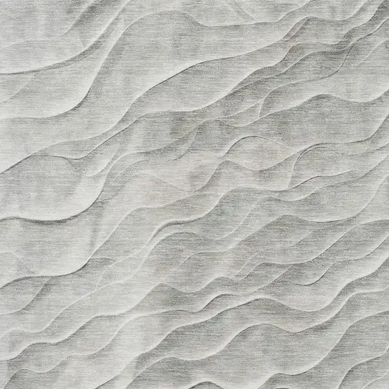 Taupe And Ivory Abstract Washable Area Rug With UV Protection Photo 2