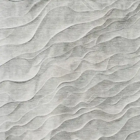 Taupe And Ivory Abstract Washable Area Rug With UV Protection Photo 3