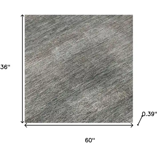 Taupe And Ivory Abstract Washable Area Rug With UV Protection Photo 7