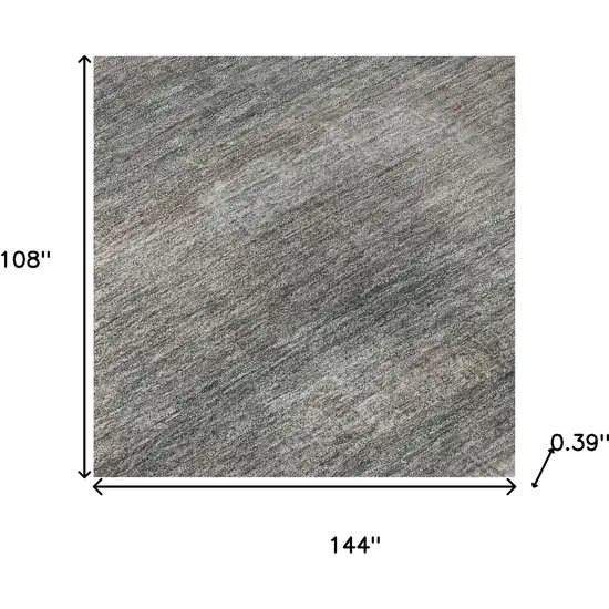 Taupe And Ivory Abstract Washable Area Rug With UV Protection Photo 7