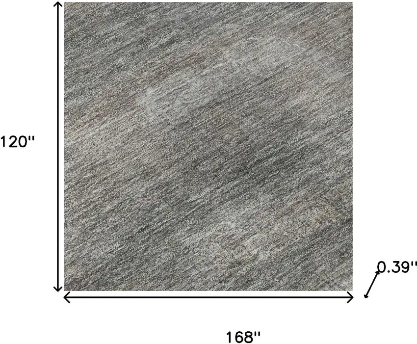 Taupe And Ivory Abstract Washable Area Rug With UV Protection Photo 7