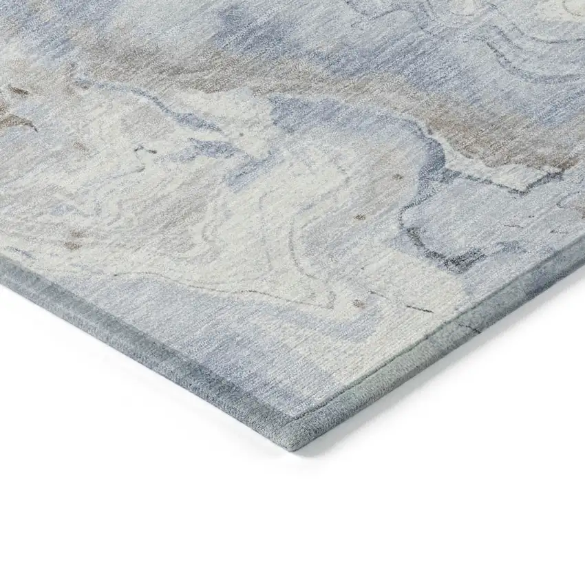 Taupe And Ivory Abstract Washable Indoor Outdoor Area Rug Photo 7