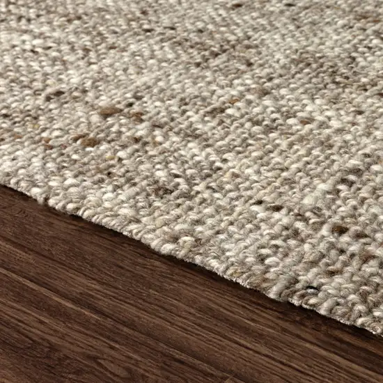 Taupe And Ivory Checkered Hand Woven Area Rug Photo 7