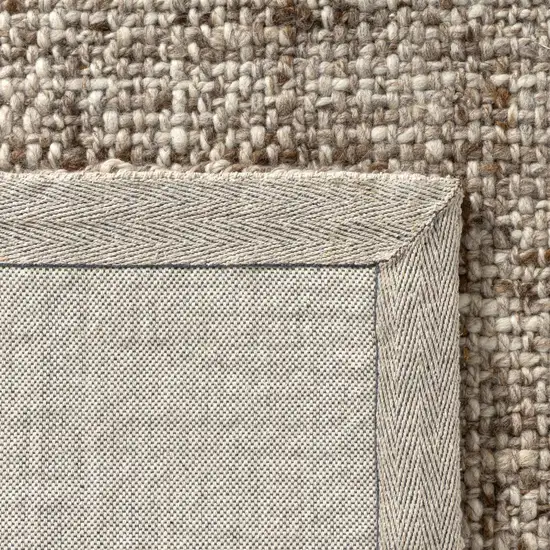 Taupe And Ivory Checkered Hand Woven Area Rug Photo 9