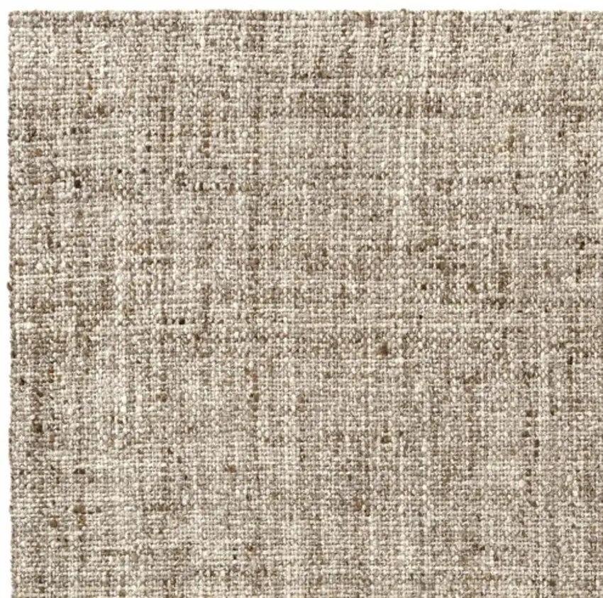 Taupe And Ivory Checkered Hand Woven Area Rug Photo 4