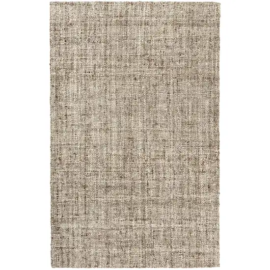 Taupe And Ivory Checkered Hand Woven Area Rug Photo 2