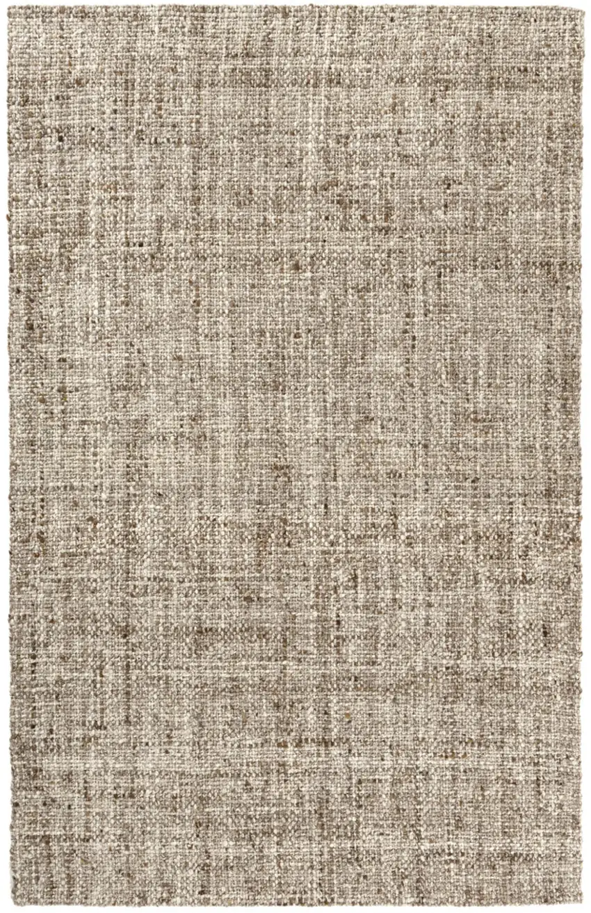 Taupe And Ivory Checkered Hand Woven Area Rug Photo 2