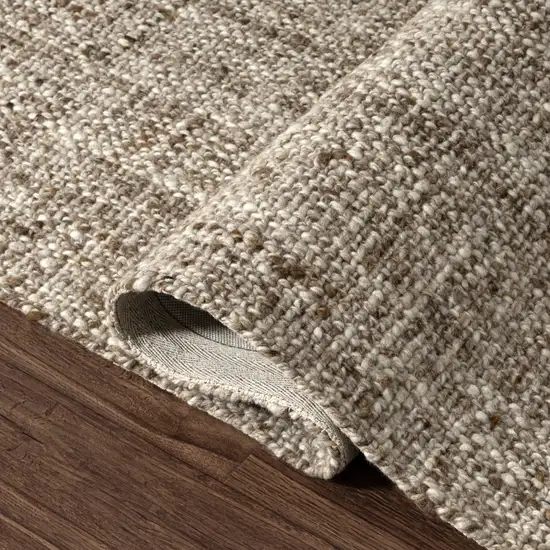 Taupe And Ivory Checkered Hand Woven Area Rug Photo 8