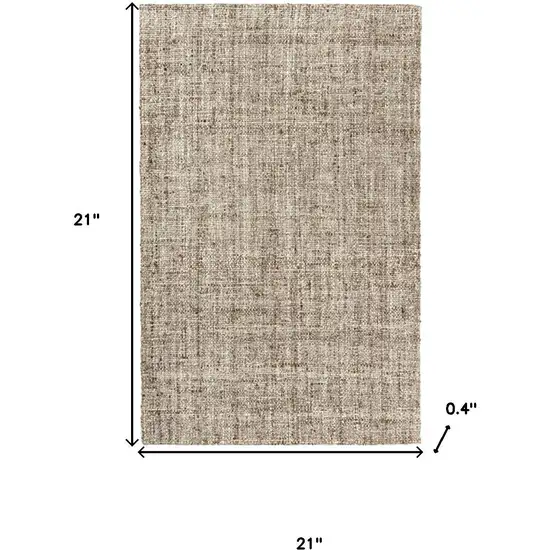 Taupe And Ivory Checkered Hand Woven Area Rug Photo 3