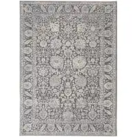 Photo of Taupe And Ivory Floral Power Loom Area Rug