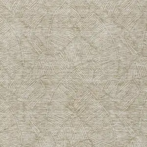 Photo of Taupe And Ivory Floral Washable Indoor Outdoor Area Rug