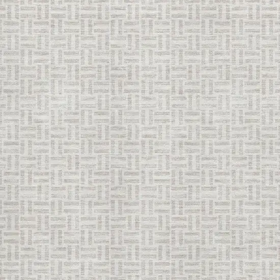 Taupe And Ivory Geometric Washable Area Rug With UV Protection Photo 3