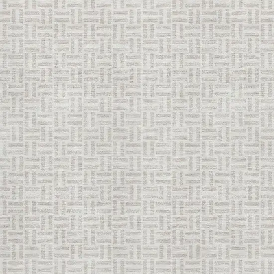 Taupe And Ivory Geometric Washable Area Rug With UV Protection Photo 3