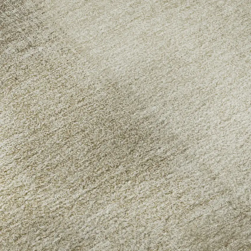 Taupe And Ivory Geometric Washable Area Rug With UV Protection Photo 1