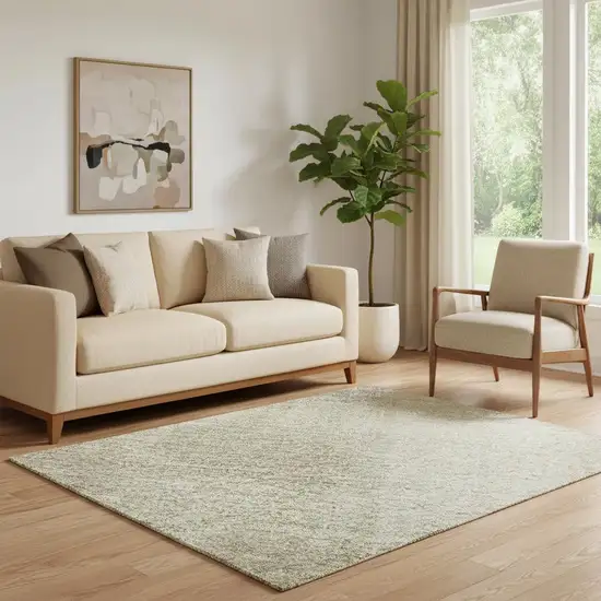 Taupe And Ivory Geometric Washable Area Rug With UV Protection Photo 2