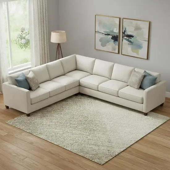 Taupe And Ivory Geometric Washable Area Rug With UV Protection Photo 2