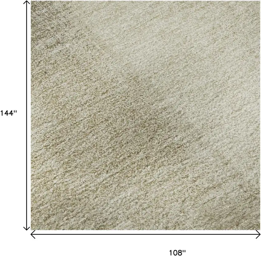 Taupe And Ivory Geometric Washable Area Rug With UV Protection Photo 8