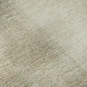 Photo of Taupe And Ivory Geometric Washable Area Rug With UV Protection