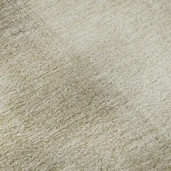 Taupe And Ivory Geometric Washable Area Rug With UV Protection Photo 1