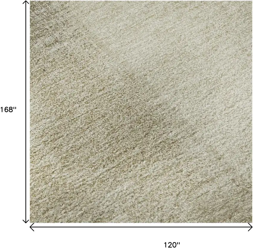 Taupe And Ivory Geometric Washable Area Rug With UV Protection Photo 9