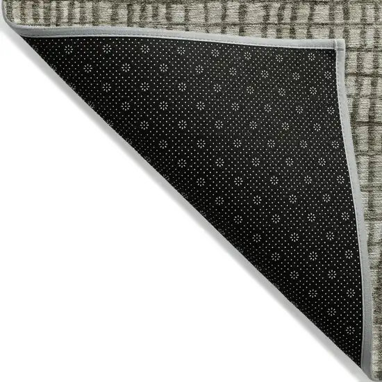 Taupe And Ivory Geometric Washable Indoor Outdoor Area Rug Photo 7
