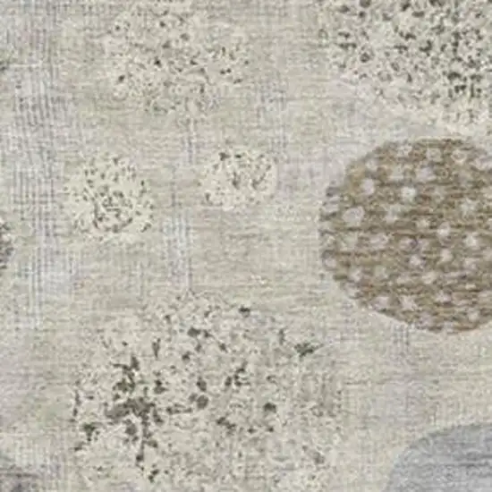 Taupe And Ivory Geometric Washable Indoor Outdoor Area Rug Photo 3