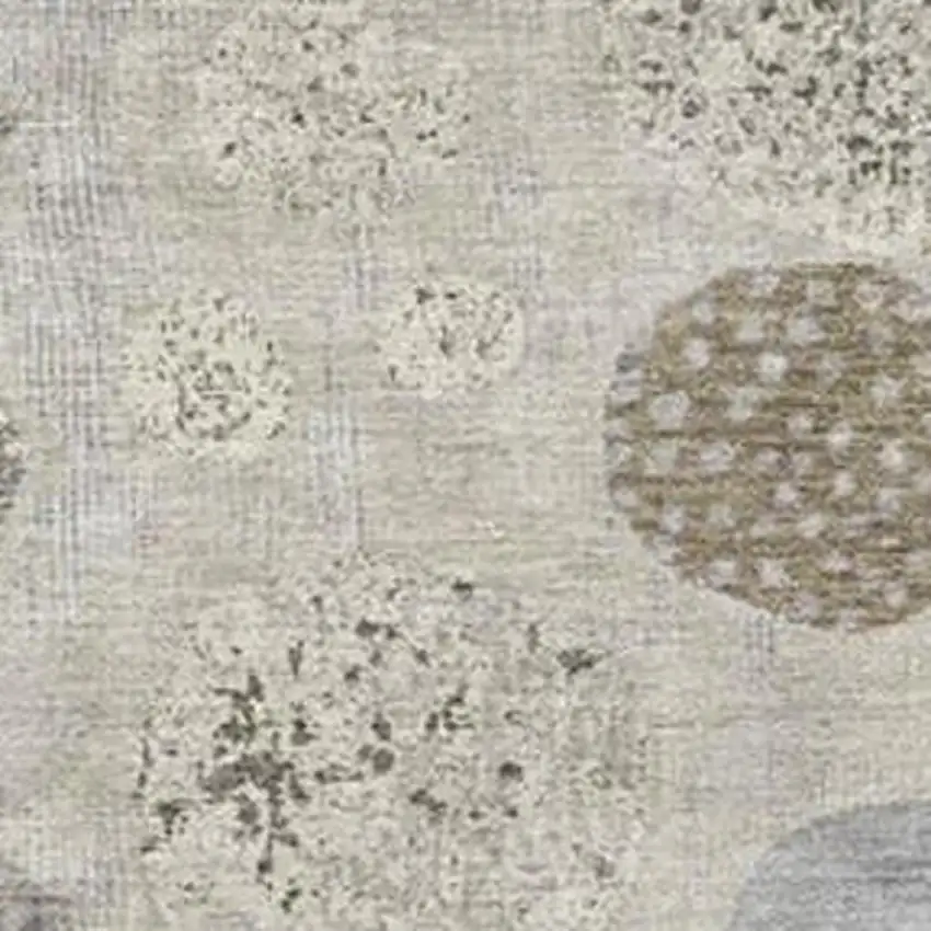 Taupe And Ivory Geometric Washable Indoor Outdoor Area Rug Photo 3