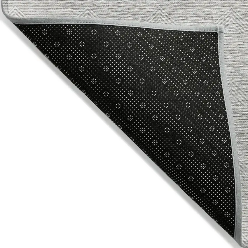 Taupe And Ivory Geometric Washable Indoor Outdoor Area Rug Photo 4
