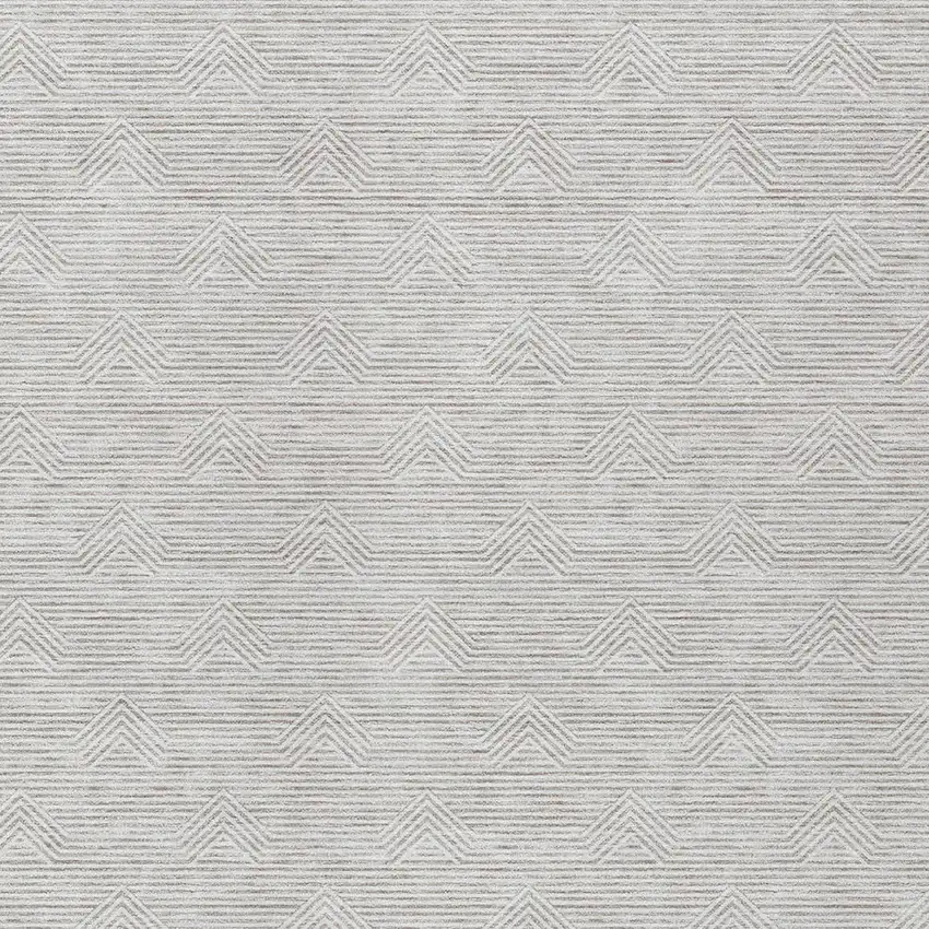 Taupe And Ivory Geometric Washable Indoor Outdoor Area Rug Photo 6