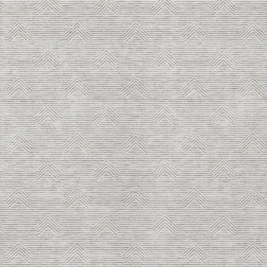 Taupe And Ivory Geometric Washable Indoor Outdoor Area Rug Photo 6