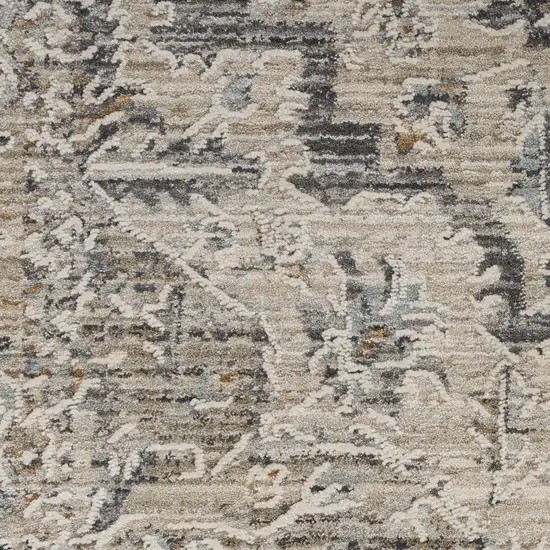 Taupe And Ivory Medallion Area Rug Photo 3