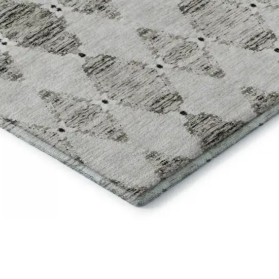 Taupe And Ivory Moroccan Washable Area Rug With UV Protection Photo 8