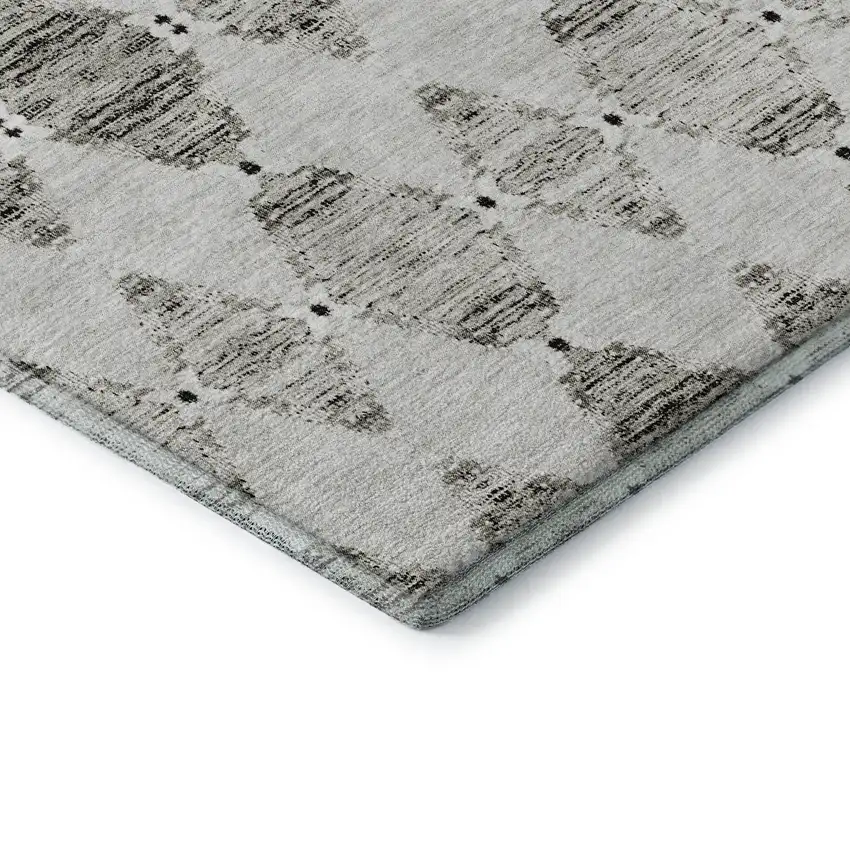 Taupe And Ivory Moroccan Washable Area Rug With UV Protection Photo 8