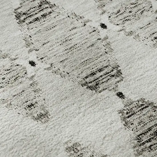 Taupe And Ivory Moroccan Washable Area Rug With UV Protection Photo 1