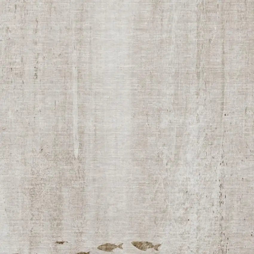 Taupe And Ivory Nautical Washable Area Rug With UV Protection Photo 3