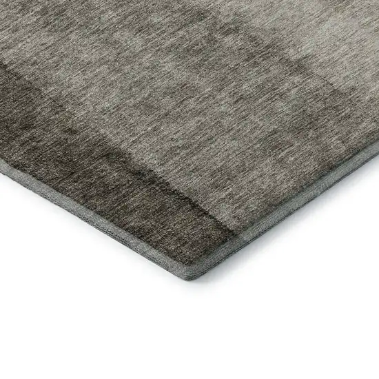 Taupe And Ivory Ombre Washable Area Rug With UV Protection Photo 8