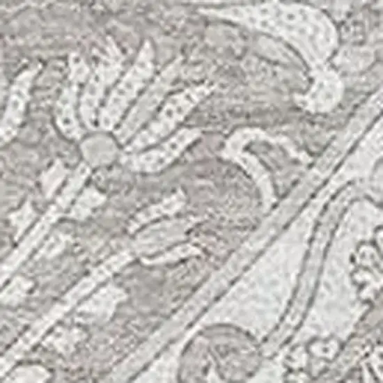 Taupe And Ivory Paisley Washable Area Rug With UV Protection Photo 5