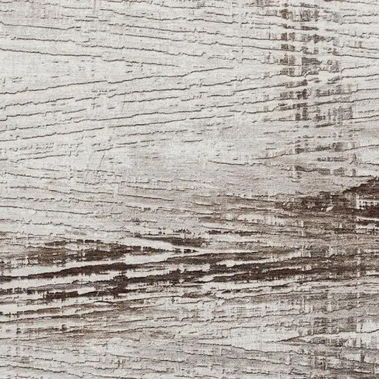 Taupe And Ivory Striped Washable Area Rug With UV Protection Photo 3