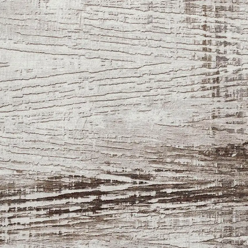 Taupe And Ivory Striped Washable Area Rug With UV Protection Photo 3