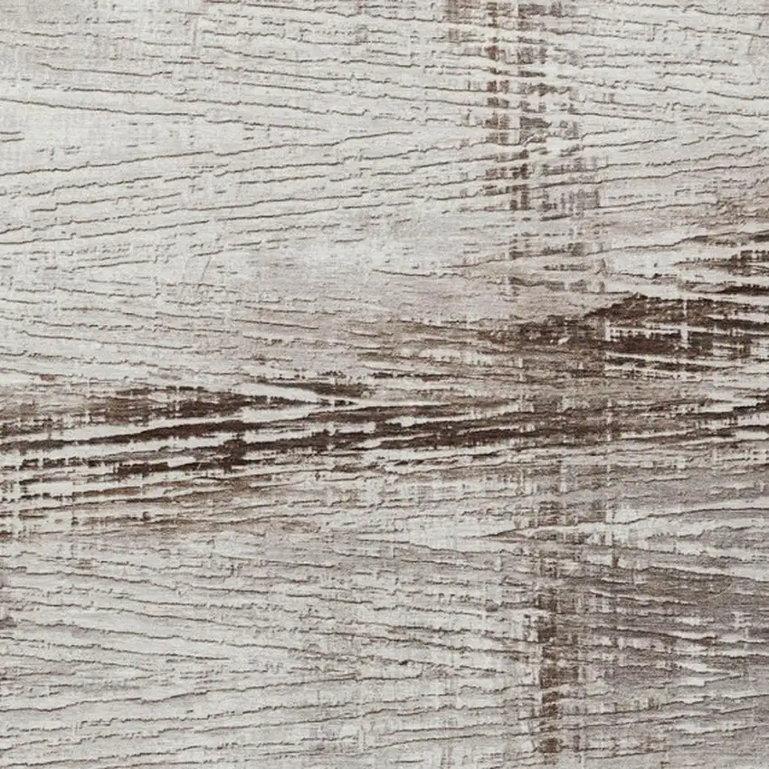 Taupe And Ivory Striped Washable Indoor Outdoor Area Rug Photo 3