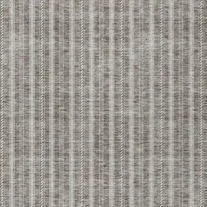 Photo of Taupe And Ivory Striped Washable Indoor Outdoor Area Rug