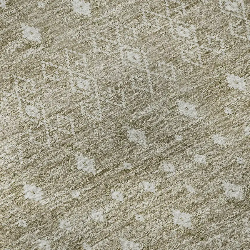 Taupe And Ivory Tribal Washable Area Rug With UV Protection Photo 9