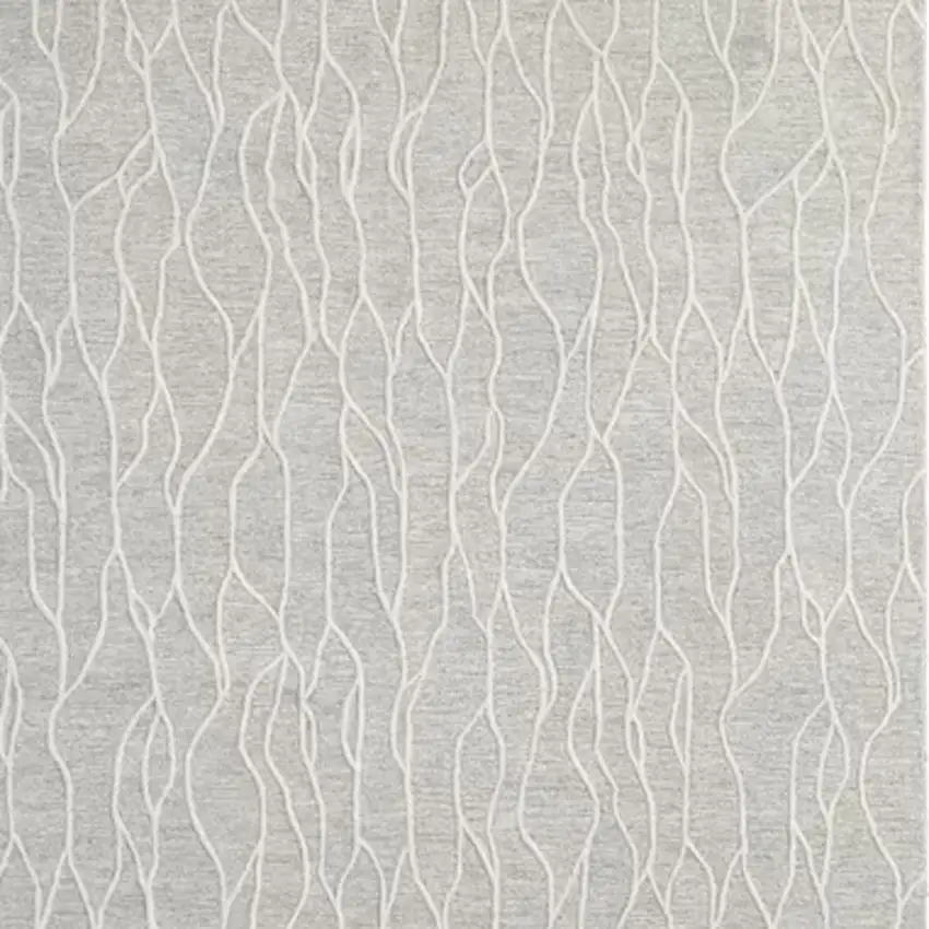 Taupe And Ivory Wool Abstract Tufted Handmade Stain Resistant Area Rug Photo 4