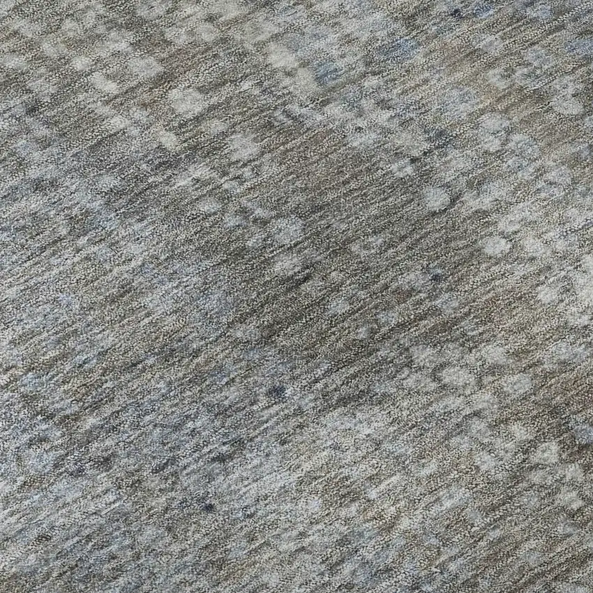 Taupe And Khaki Abstract Washable Area Rug With UV Protection Photo 2