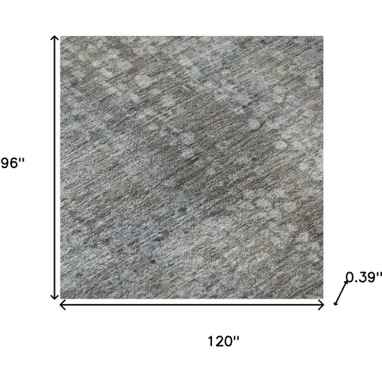 Taupe And Khaki Abstract Washable Area Rug With UV Protection Photo 8