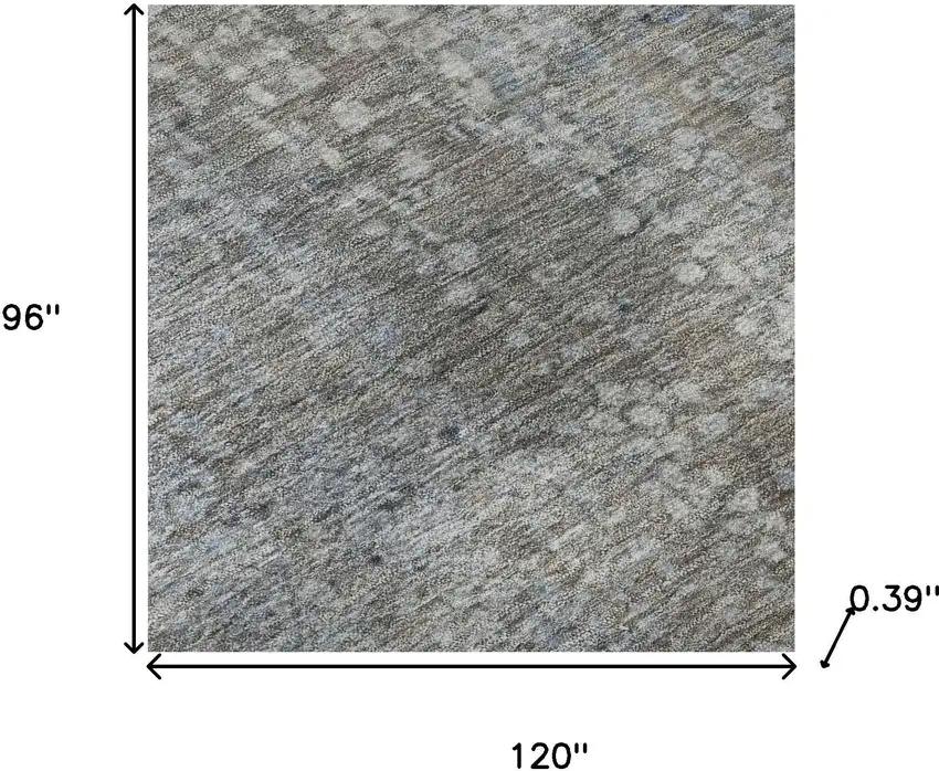 Taupe And Khaki Abstract Washable Area Rug With UV Protection Photo 8